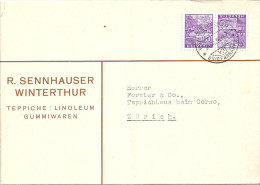 Brief  Winterthur - Zürich  (Kehrdruck Frankatur)          1936 - Tête-bêche