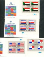 UNO New York - Mi.Nr.    373 -388  -    Ersttagstempel   4er Block - Used Stamps