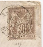 - Lettre - SEINE - PARIS - Càd Type 17 S/TP Sage Type I N°69 Seul S/L - 1877 - 1876-1878 Sage (Type I)