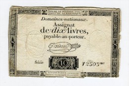 ASSIGNAT 10 LIVRES TB 7 E - Assignats