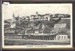 ROMONT - LA NOUVELLE GARE - TB  ( ADHERENCE AU DOS ) - Romont