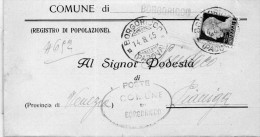 1945 LETTERA CON ANNULLO BORGORICCO  PADOVA - Marcophilia