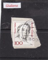 Germania 1988 - Yt 1222 Used 100p Brun-rouge E Gris-noir  Ordinaria Donne Della Storia Tedesca - Autres & Non Classés