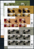 Poland 2014 SPIDERS 4 MINI SHEETS - Unused Stamps