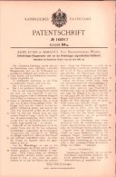 Original Patent - Alois Etter In Babalitz B. Bischofswerder / Biskupiec , 1902 , Klappenwehr , Staudamm , Westpreussen - Westpreussen