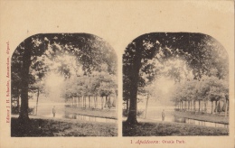 Carte Stereo Hollande Holland Apeldoorn Oranje Park - Cartes Stéréoscopiques