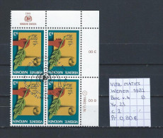 UNO - Wenen - 1982 - Yv. 23 In Bloc Van 4 Gest./obl./used - Oblitérés