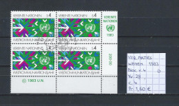 UNO - Wenen - 1983 - Yv. 29 In Bloc Van 4 Gest./obl./used - Gebraucht