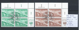 UNO - Wenen - 1983 - Yv. 32/33 In Bloc Van 4 Met Tab Gest./obl./used - Usados