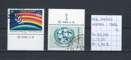 UNO - Wenen - 1986 - Yv. 62/63 Gest./obl./used - Usados