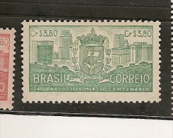 Brazil * & 4º Cent. Da Fundação De S. Paulo 1954 (563) - Neufs