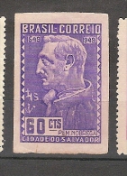 Brazil * & 4º Cent. Da Cidade  De Salvador, Padre Nobrega 1949  (477) - Ongebruikt