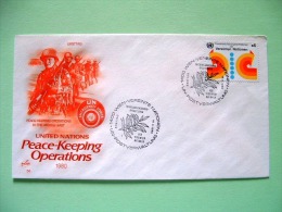 United Nations - Vienna 1980 FDC Cover - Peace Keeping Force - Soldiers - Briefe U. Dokumente