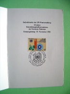 United Nations - Vienna 1981 FDC Folded Card - U.N. 30 Anniv. - Cartas & Documentos