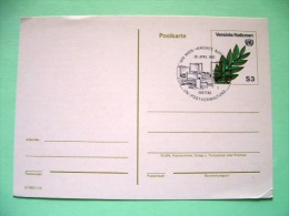 United Nations - Vienna 1982 FDC Postcard Olive Branch - Building Cancel - Brieven En Documenten