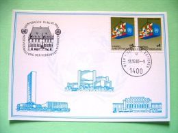 United Nations - Vienna 1983 Special Osnabruck Cancel On Postcard - Trade And Developpment - Container - Briefe U. Dokumente