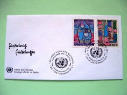 United Nations - Vienna 1983 FDC Cover - Human Rights - Full Set - Boat - Cartas & Documentos