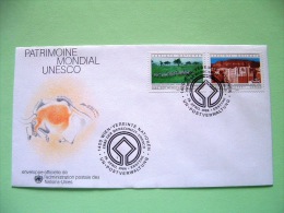 United Nations - Vienna 1984 FDC Cover - World Heritage - Serengeti Park In Tanzania - Shiban City In Yemen - Storia Postale