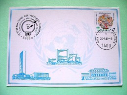 United Nations - Vienna 1984 Special Cancel Essen On Postcard - World Population - Covers & Documents