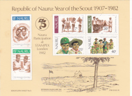 Nauru 1982 Year Of The Scout Souvenir Sheet MNH - Micronesië