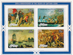 Niue 1979 200t Anniversary Of Death Capt. Cook  Souvenir Sheet MNH - Niue