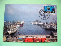 United Nations - Vienna 1990 FDC Maxicard - International Trade - Harbor - Ship - Brieven En Documenten