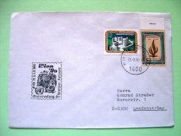 United Nations - Vienna 1990 Special Wien 90 Cancel Cancel On Cover  To Germany - Building - Human Rights Flame - Briefe U. Dokumente