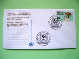 United Nations - Vienna 1992 FDC Cover - Science And Technology - Green Thumb Growing Flowers - Computer Cancel - Briefe U. Dokumente