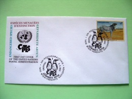 United Nations - Vienna 1993 FDC Cover - Endangered Species - Zebra - Penguin Cancel - Briefe U. Dokumente