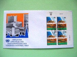 United Nations - Vienna 1994 FDC Cover Refugees (Scott # 166 X4 = 6 $) - Covers & Documents