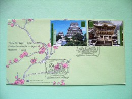 United Nations - Vienna 2001 FDC Cover - World Heritage - Japan - Himeji-jo - Nikko - Lettres & Documents