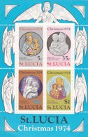 St Lucia 1974 Christmas  Souvenir Sheet MNH - St.Lucia (1979-...)