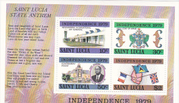 St Lucia 1979 Independence Souvenir Sheet MNH - St.Lucia (1979-...)