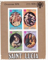 St Lucia 1979 International Year Of The Child Christmas Souvenir Sheet MNH - St.Lucia (1979-...)