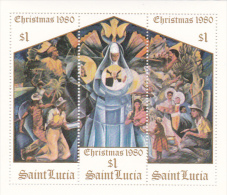 St Lucia 1980 Christmas  Souvenir Sheet MNH - St.Lucia (1979-...)