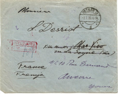 LBL28 - POLOGNE LETTRE RECOMMANDEE POZNAN / AUXERRE JUILLET 1926 - Covers & Documents