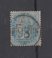 India  QV  1/2A  Without Watermark Tied Numeral ...98... Cancellation   #  83724  Inde Indien - 1882-1901 Imperium