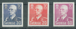 SWEDEN - 1943 KING GEORGE V BIRTHDAY - Unused Stamps