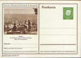 Germany/Federal Republic - Postal Stationery  Postcard Unused 1959 - P41, Stuttgart, Blick Auf Die Innenstadt - Postkarten - Ungebraucht