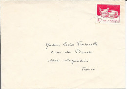 TIMBRE 10 L ROUGE POSTA ROMANIA SUR LETTRE - Poststempel (Marcophilie)