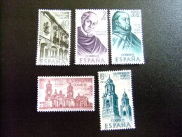 ESPAÑA SPAIN ESPAGNE 1970 - Forjadores - Conquérants  - Edifil Nº 1996 / 2000 Yvert Nº 1651 / 1655 ** MNH - Explorers