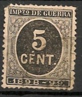 Timbres - Espagne - Impôts De Guerre - 1898-1899 - 5 Cent. - - Tasse Di Guerra