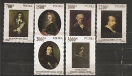 Pologne Polska 1991 N° 3163 / 8 ** Tableau, Autoportrait, Velazquez, Rubens, Murillo, Kneller, Reynolds, Bourdon - Ongebruikt