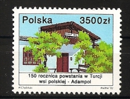 Pologne Polska 1992 N° 3192 ** Diaspora, Colonie Polonaise, Adampol, Turquie, Maison, Arbre, Istanbul - Ungebraucht