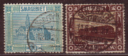 SARRE - 1922 - YT N° 89 + 93 - Oblitérés - - Usados