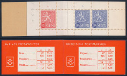 FINLAND/Finnland 1965 Coat Of Arms Lion, Slot Machine Booklet HA3** - Carnets