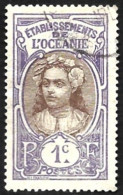 OCEANIE  1913-15 -  Y&T 21   -  Tahitienne 1c Violet -  Nsg - Nuevos