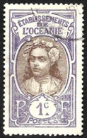 OCEANIE  1913-15 -  Y&T 21   -  Tahitienne 1c Violet -  Nsg - Ongebruikt