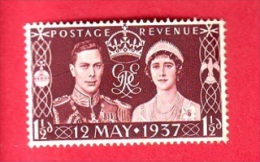 Great Britain, 1v. MNH/**, George VI -  Coronation, 1937 - Nuovi