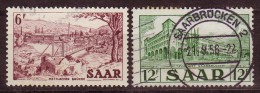 SARRE - 1952 - YT N° 310 + 312  - Oblitérés - - Usados